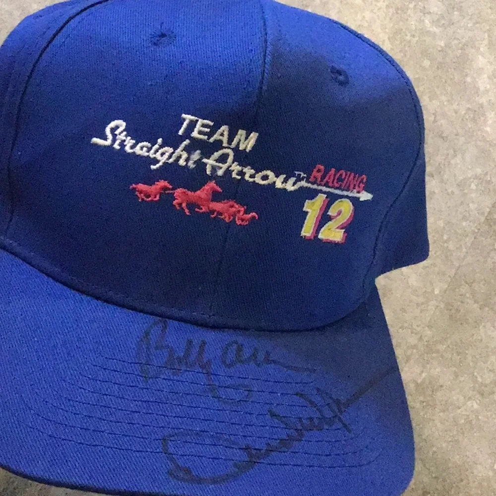 NASCAR Bobby Allison & Derrike Cope autographed Straight Arrow baseball cap